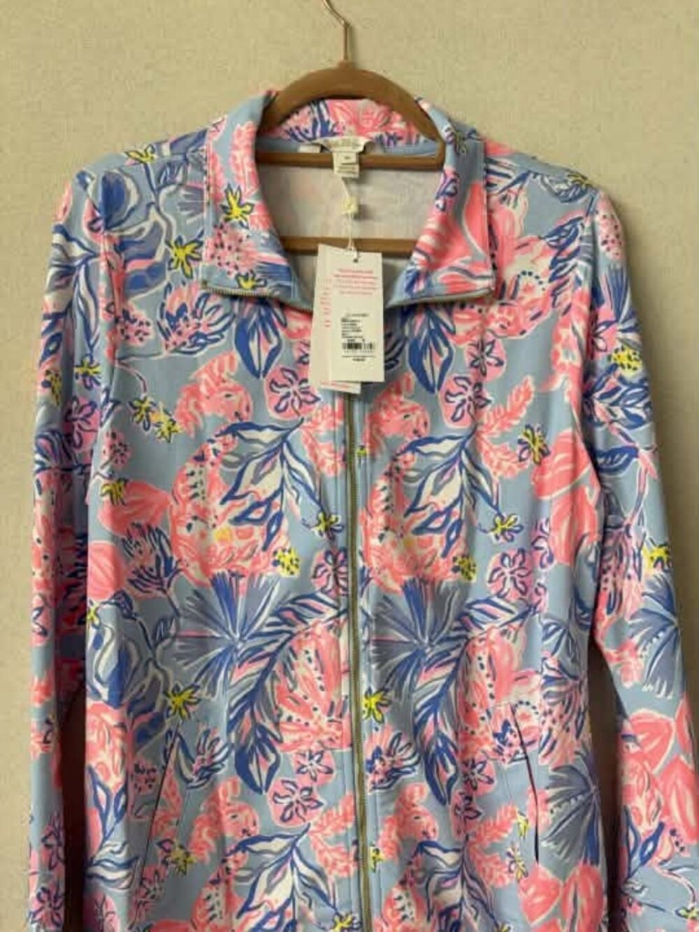 Lilly Pulitzer UPF 50+ Leona Zip-Up Jacket, "Multi Elephant Splash"